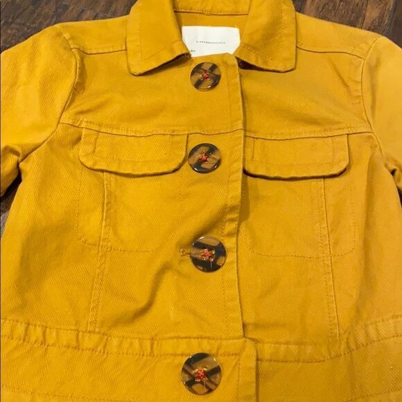 A by Anthropologie Flounced sleeves cropped Jacket size XS EUC - Picture 5 of 13